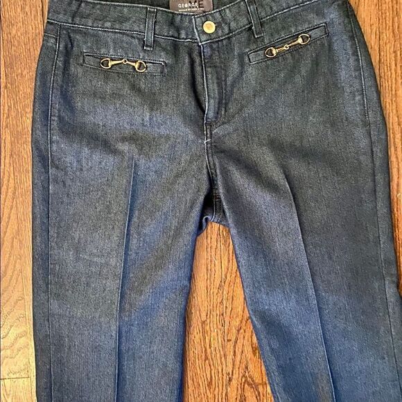 George Designs by Mark Eisen Denim Capri Sz 10 - Picture 8 of 11